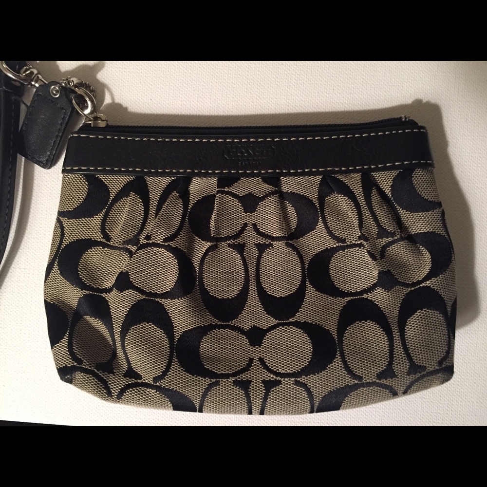 Coach Wristlet - Grey and Black, lightly used